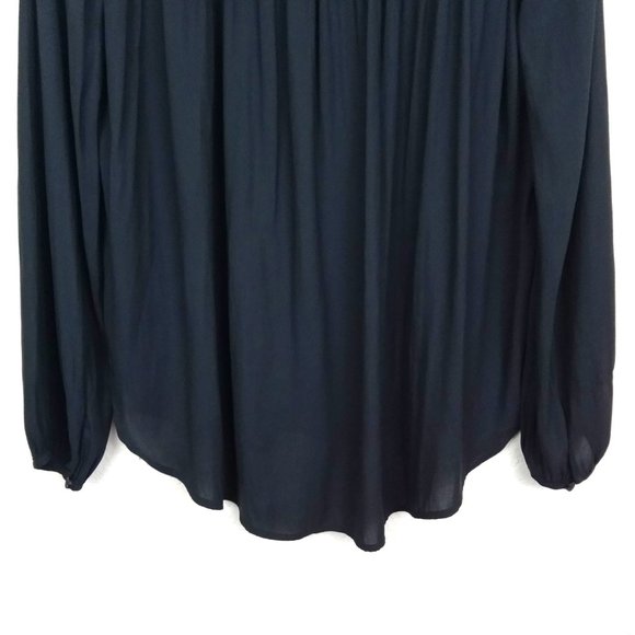 RO & DE Black Smocked High/Low Blouse Top S - Picture 10 of 13